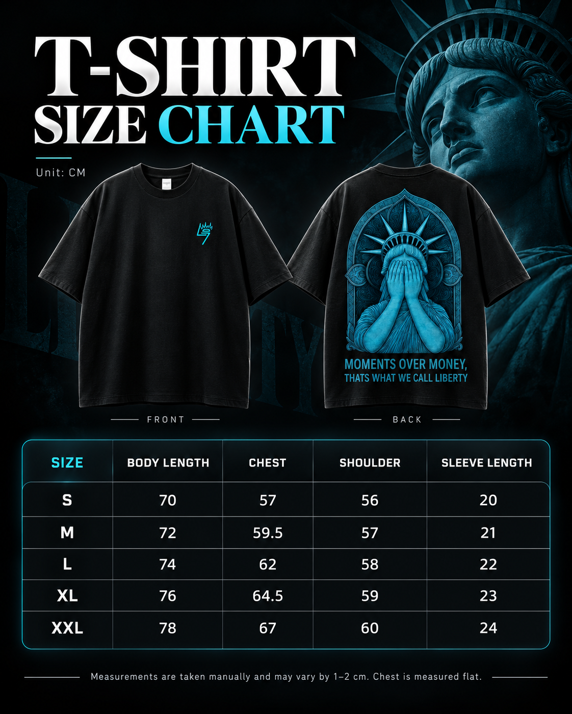 𝐒𝐓𝐀𝐓𝐔𝐄 𝐎𝐅 𝐋𝐈𝐁𝐄𝐑𝐓𝐘 𝐓-𝐒𝐇𝐈𝐑𝐓